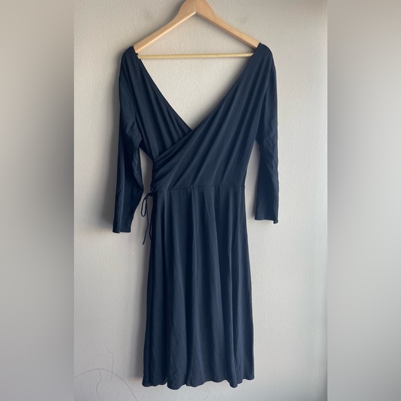 Maggy London Women Black Mid Dress Size 14 - Picture 7 of 8